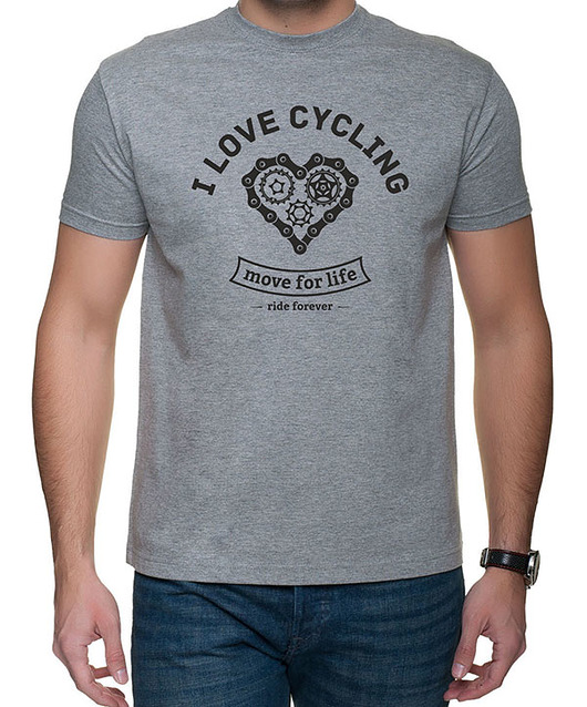 t-shirty męskie Koszulka T-SHIRT.  I love cycling