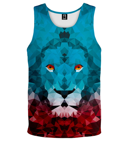t-shirty męskie DR.CROW Bokserka Męska Lew Trójkąt
