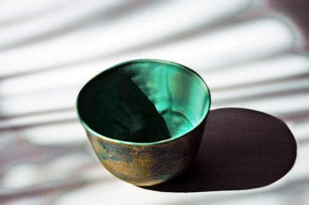Miseczka Kora Drzewa turkusowo-niebieska Ceramiczności
