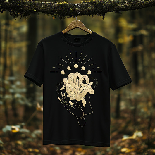 t-shirty męskie Koszulka - Alchemia Symboli, Dłonie wiedźmy i węże #8