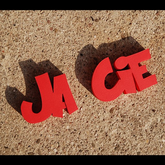 Ja Cie - czerwony napis 3D, 35x10cm Ledon
