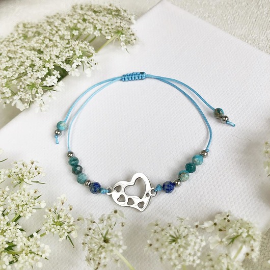 bransoletki na sznurku Bransoletka Blue Heart