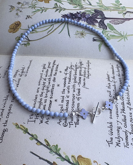 korale OSTATNIA SZTUKA Kolekcja 70's vibe - Anemone Sky mini- Naszyjnik