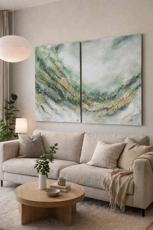 obrazy Abstrakcja Garden Ręcznie malowany obraz Strukturalny XXL