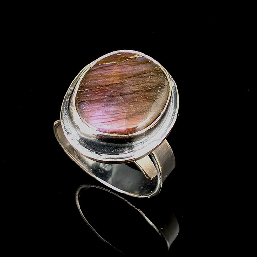 pierścionki srebrne Pierścionek zorza labradorytu