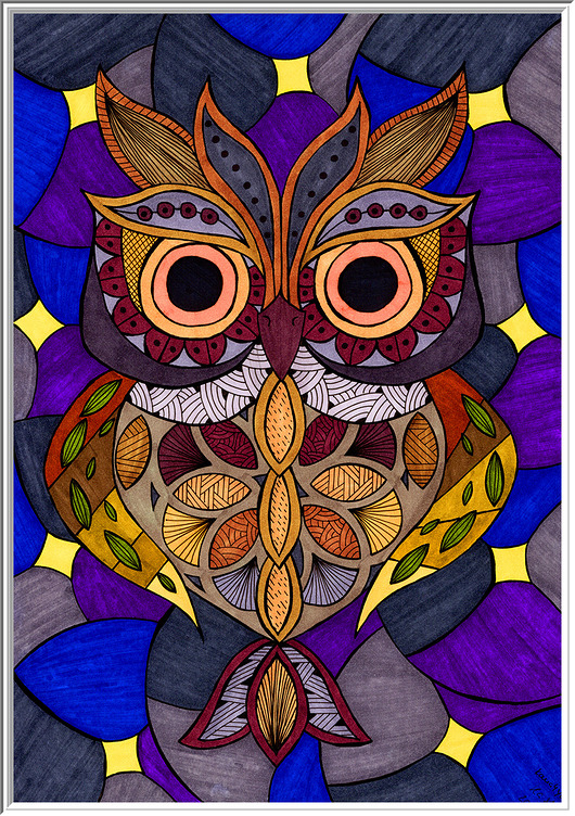 plakaty 10. SOWA - rysunek, plakat.