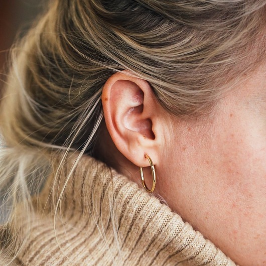 kolczyki pozłacane Kolczyki pozłacane Cudne koła hoop