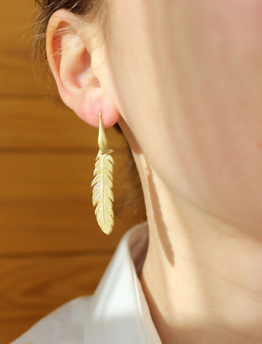Kolczyki "Pióra Ikara" Ker Jewellery