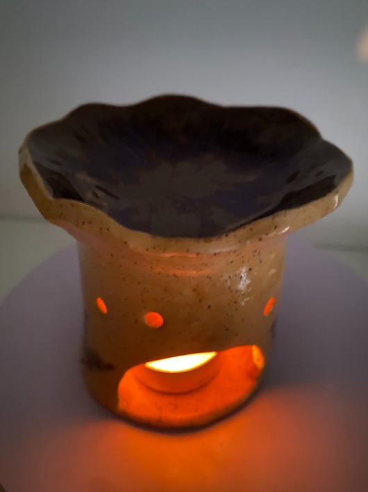 świeczniki i świece Grzybek ceramiczny podgrzewacz - kominek