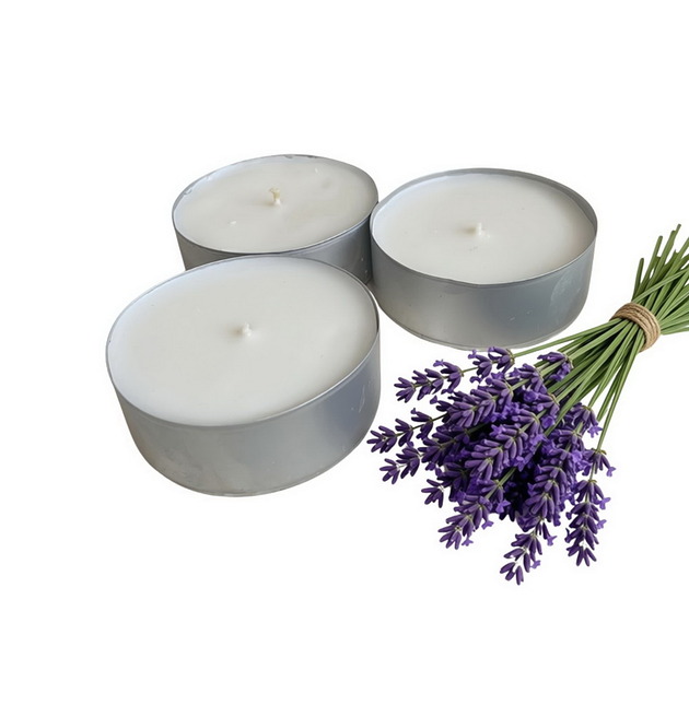 świeczniki i świece XXL Blue Lavender 3 szt. tealight 105g wosk sojowy (dostępne inne zapachy)