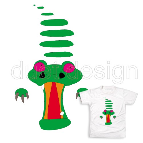 T-shirt dziecięcy 2-4 KROKODYL I ZIEW duet desig Duet design