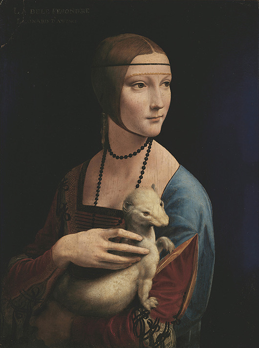 fototapeta Tapeta  - Leonardo da Vinci - Dama z łasiczką