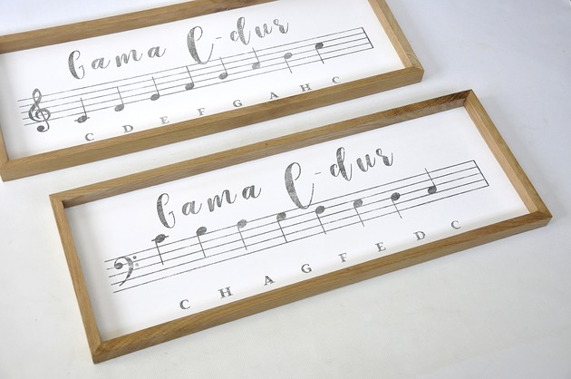 inne Tablice drewniane Gama C-dur - komplet