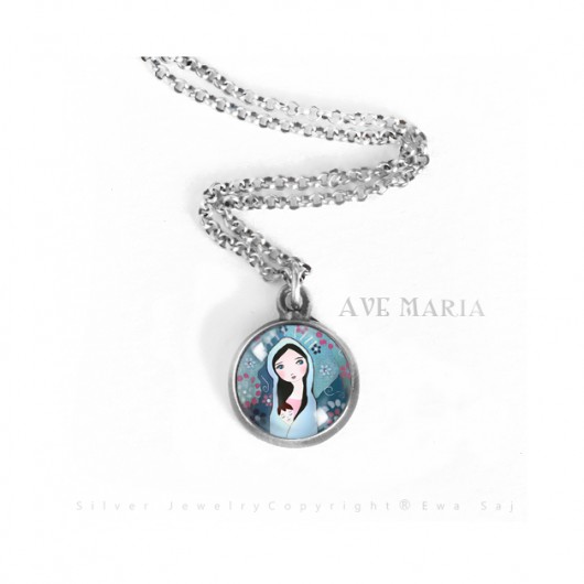 Ave Maria - mini naszyjnik srebro 925 Ewa Saj Fotografie