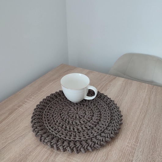 podkładki do kuchni Podkładka okrągła szydełkowa 32cm