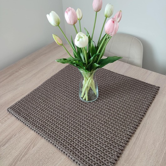 podkładki do kuchni Podkładka szydełkowa ze sznurka bawełnianego 50cmx50cm