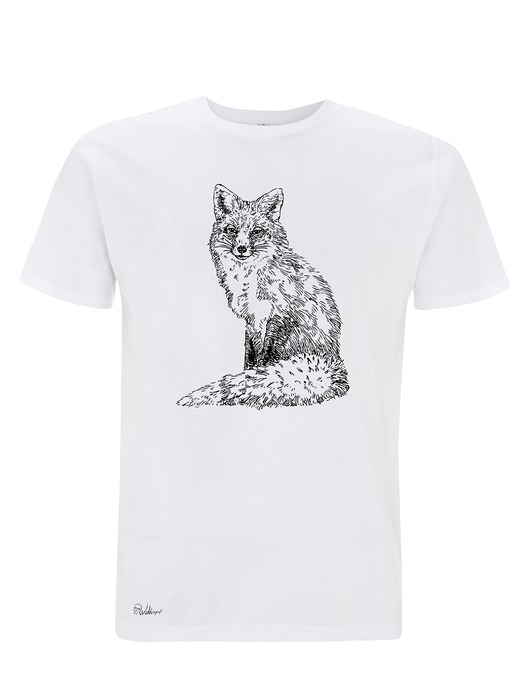 Lis - biała koszulka męska EarthPositive Wild Dot