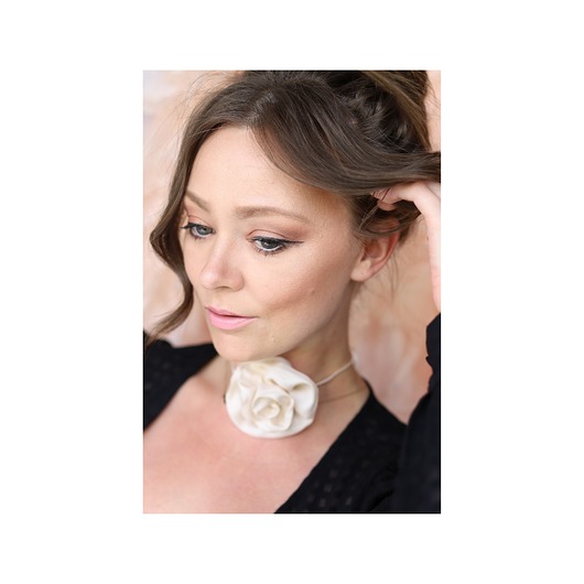 chokery Jedwabny kremowy choker