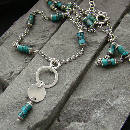 wisiory Naszyjnik z turkusami I