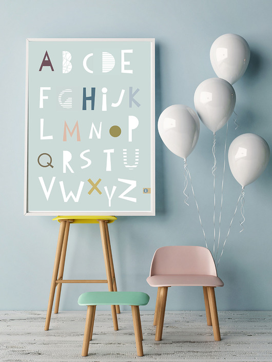 Plakat ALFABET 50x70cm HI LITTLE