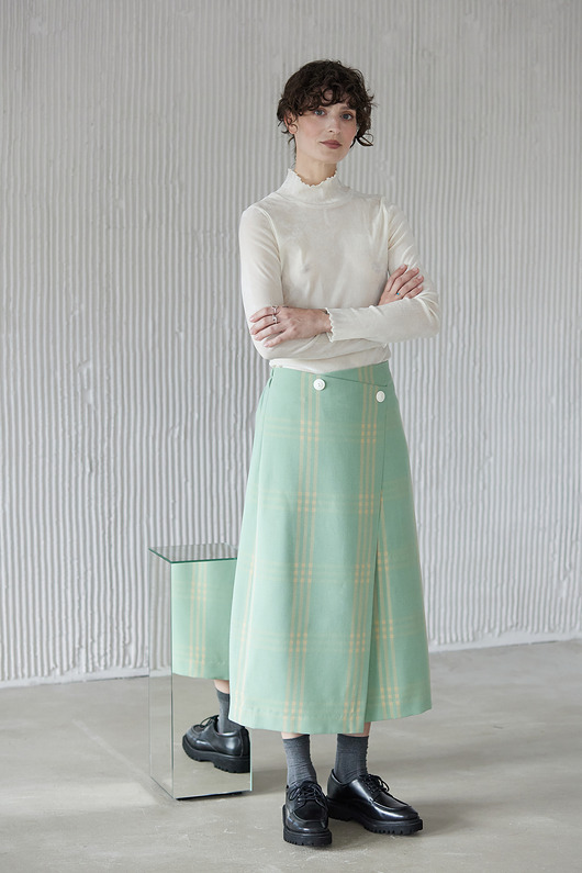 spódnice midi Spódnica w kratkę Vintage