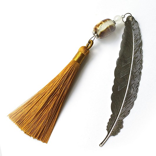 zakładki do książek Agat i Kryształ górski - elegancka zakładka