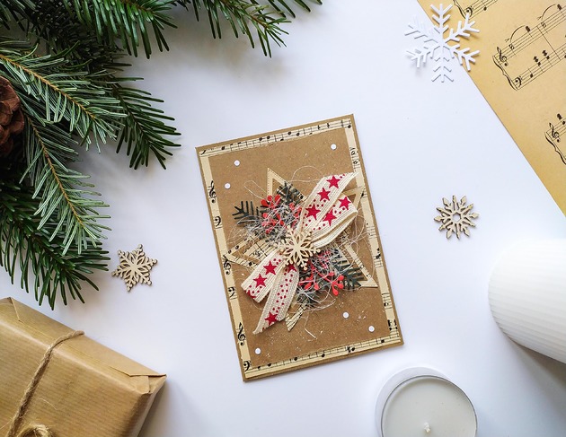 kartki świąteczne Kartka świąteczna z gwiazdą