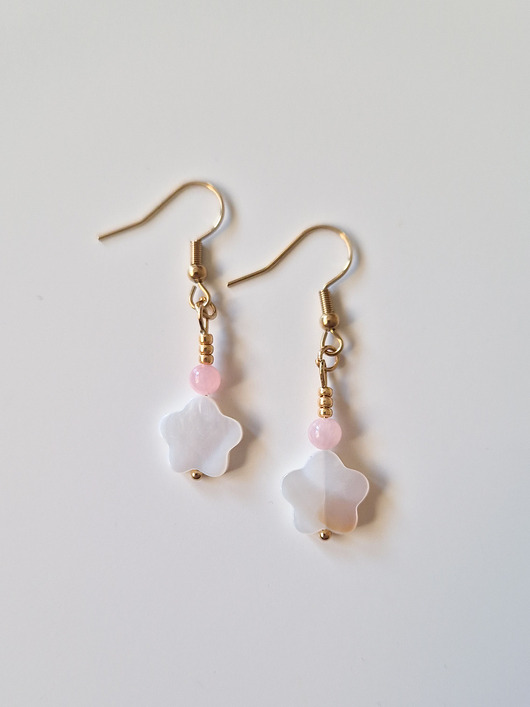 bransoletki z kamieni naturalnych Wiszące pastelowe kolczyki kamienie naturalne