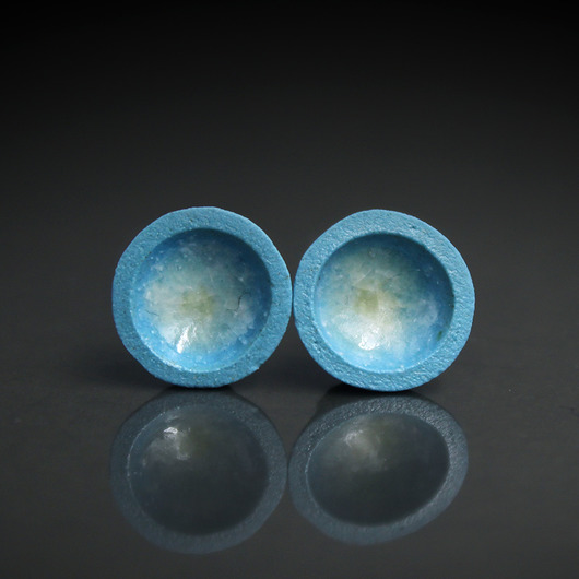 kolczyki ceramiczne POKRZYWA 10mm/stal chirurgiczna/kolczyki ceramiczne UNIKAT