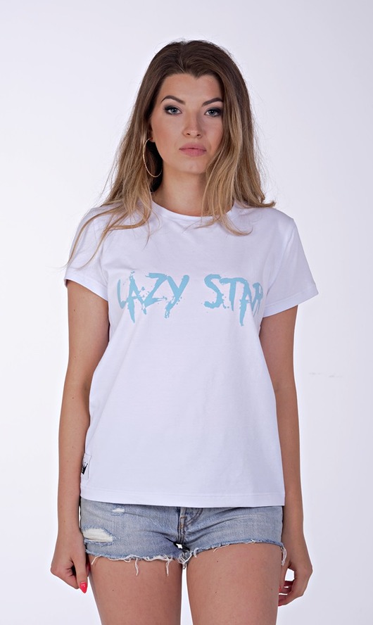Lazy Star white t-shirt xKingSize