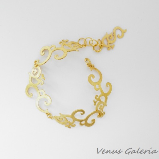 Bransoletka srebrna pozłacana -Florencja II  VENUS GALERIA