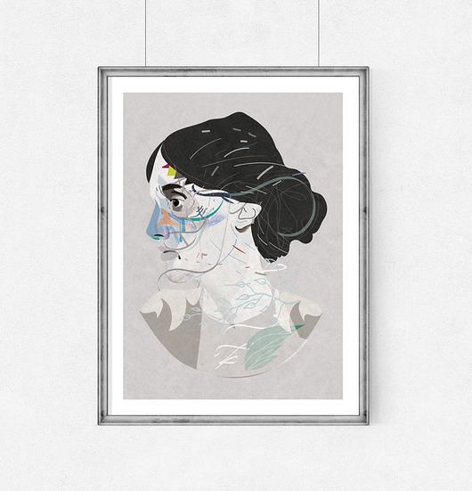 Virginia Woolf A2 art Giclee print Żaneta Antosik PRINTS