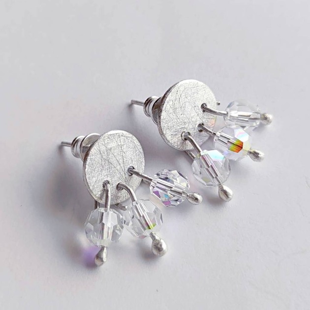 kolczyki z kamieniami Kolczyki OKRĄG