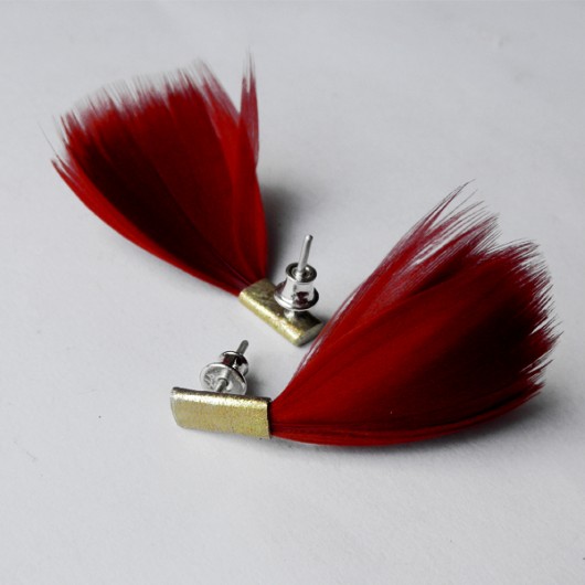 kolczyki z piórami PIÓRKO kolczyki