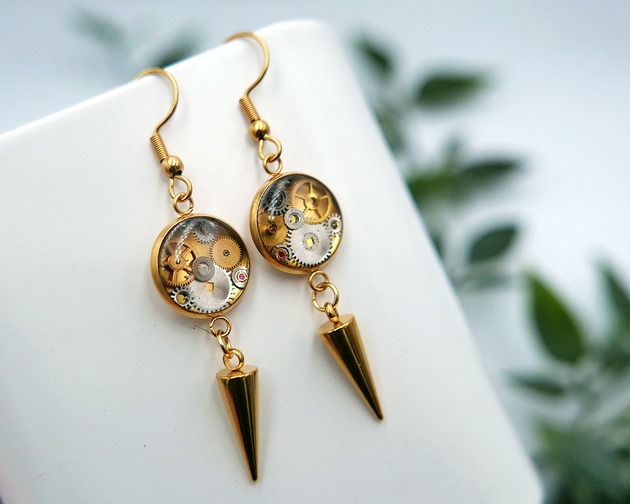 kolczyki z żywicy Kolczyki Złotko 3