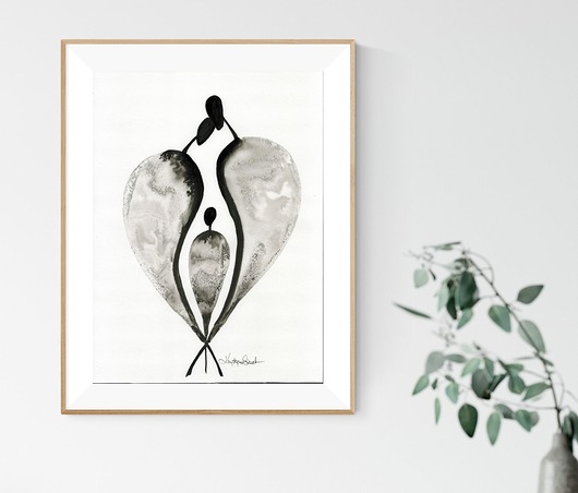grafika 30x40 cm wykonana ręcznie Krystyna Siwek Art