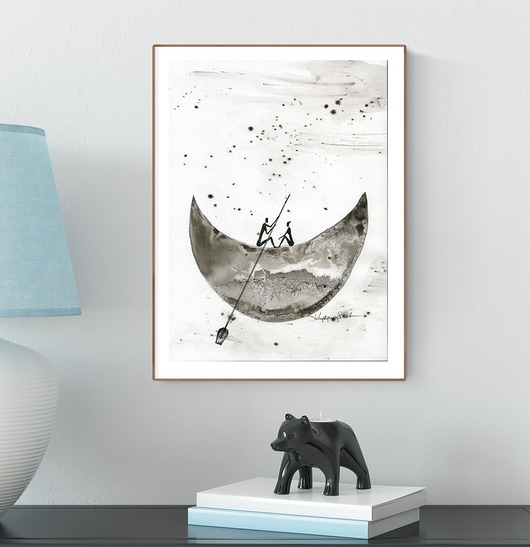 grafika A4 wykonana ręcznie Krystyna Siwek Art