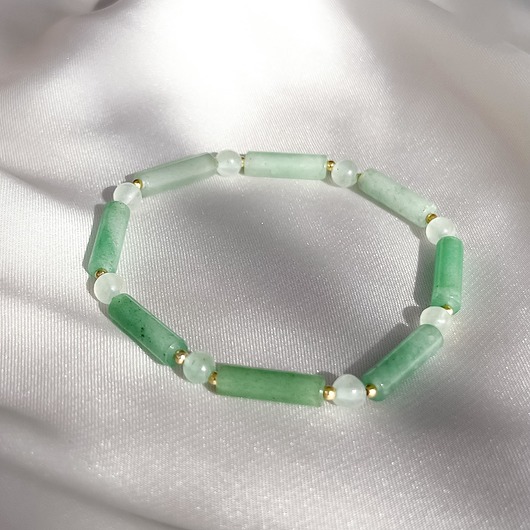 bransoletki z kamieni naturalnych Bransoletka Abmer zielony awenturyn