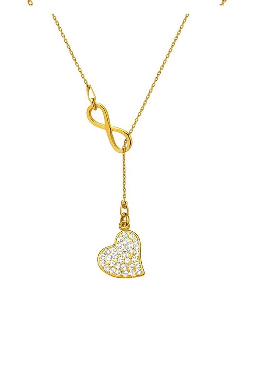 NASZYJNIK SREBRO Z serduszkiem SWAROVSKI® Coccola JEWELLERY