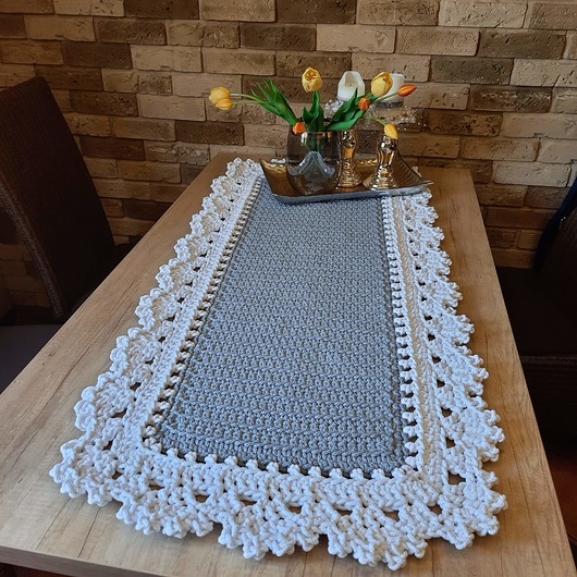 obrusy i serwetki Bieżnik prostokątny ze sznurka 60cmx130cm