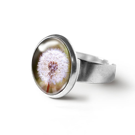 pierścionki srebrne Pierścionek - Retro dmuchawiec