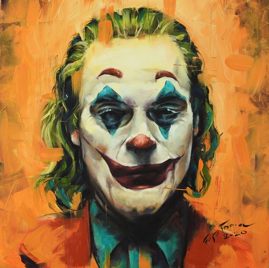 plakaty JOKER 50x50 Plakat na płótnie w ramie portret klauna
