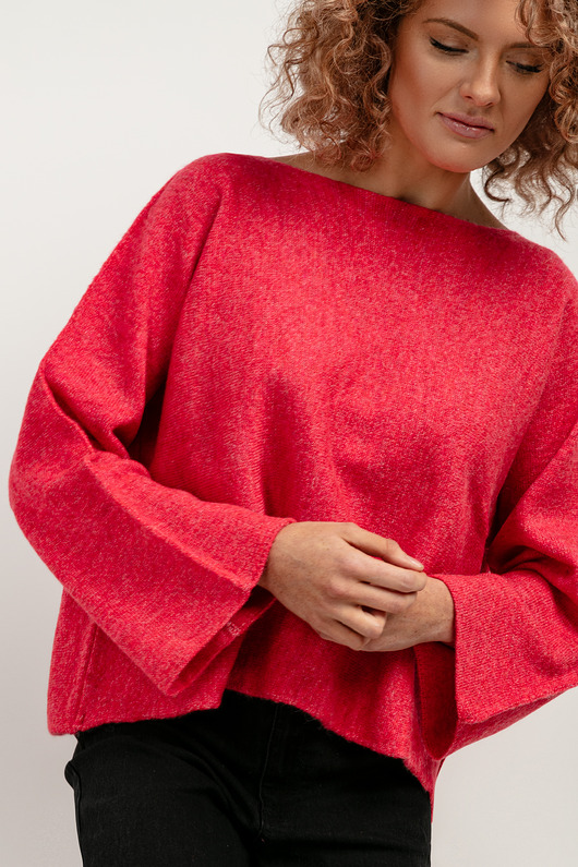 swetry damskie  Luźny sweter z szerokim rękawem, T418, one size
