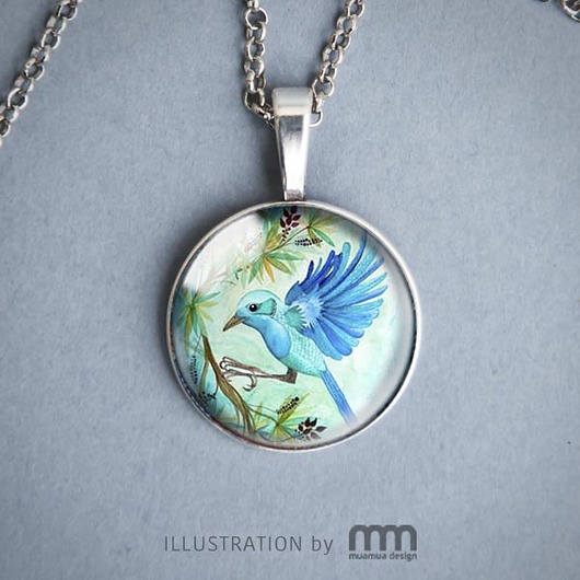 BLUE BIRD medalion muamua design