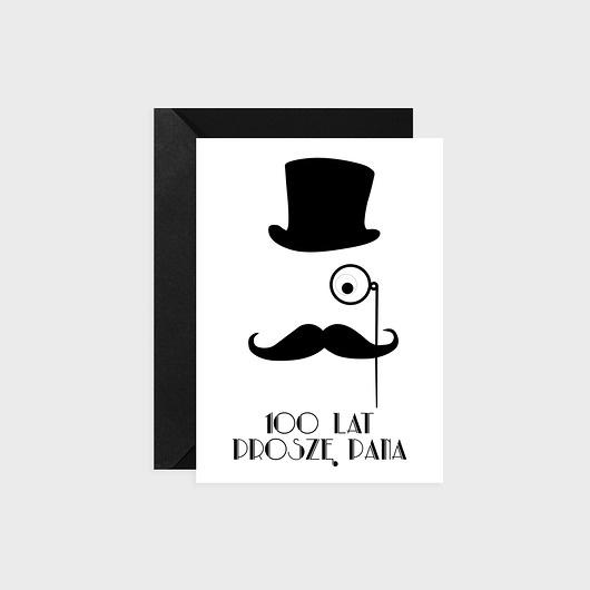Kartka urodzinowa, Moustache Joanna Klupś
