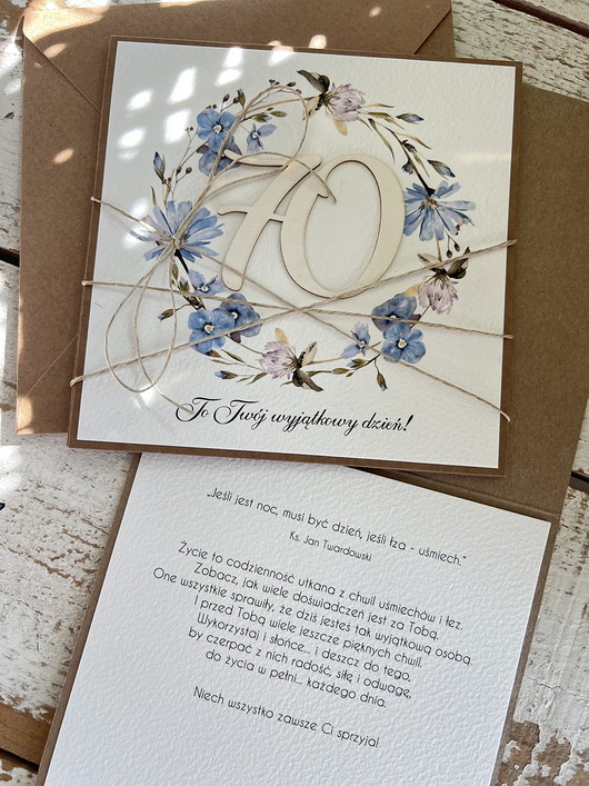 kartki scrapbooking Wyjątkowa ręcznie robiona kartka urodzinowa, na 70 urodziny, siedemdziesiątka