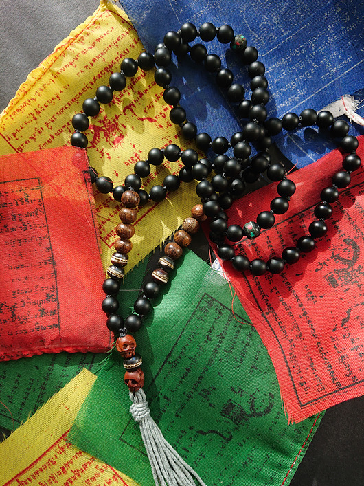 biżuteria męska BONES & SKULLS MALA naszyjnik CZASZKI Nepal