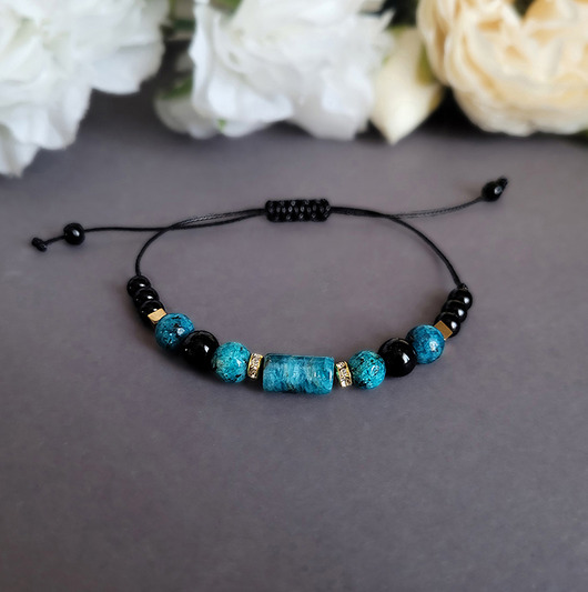 bransoletki z kamieni naturalnych ENERGIA i motywacja- bransoletka z apatytem