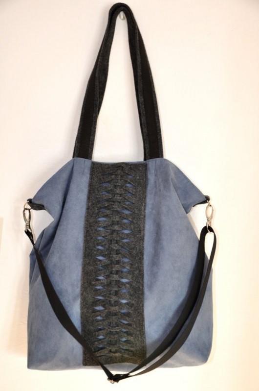 Torba hobo XXL z przeplatanką PRACOWNIA 166