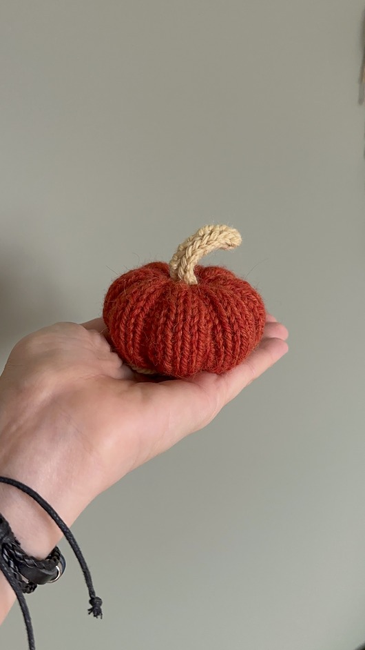 dodatki - różne Dynia ozdobna handmade, rozmiar S, kolor ciemnopomarańczowy - 1 szt.
